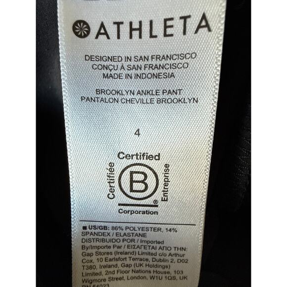 Athleta Brooklyn Heights Pant Lightweight Ankle Womens Size 4 Black - Picture 11 of 12